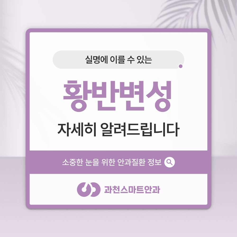 과천황반변성 초기 신호와 검사·치료 4단계